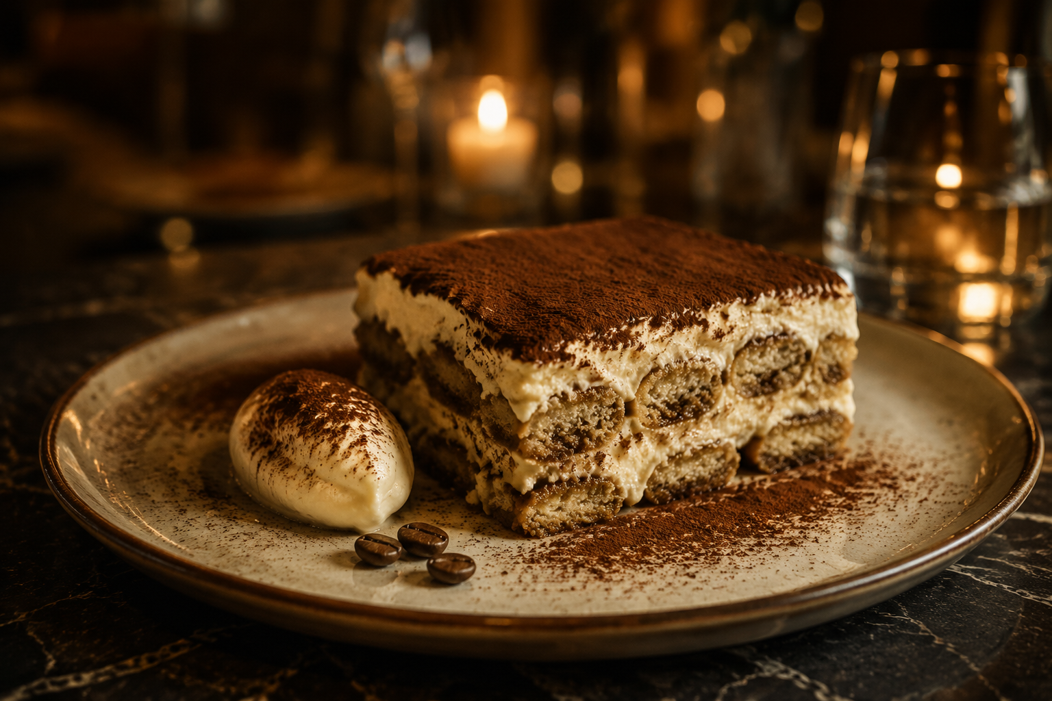 Tiramisù della casa servi chez Ombra